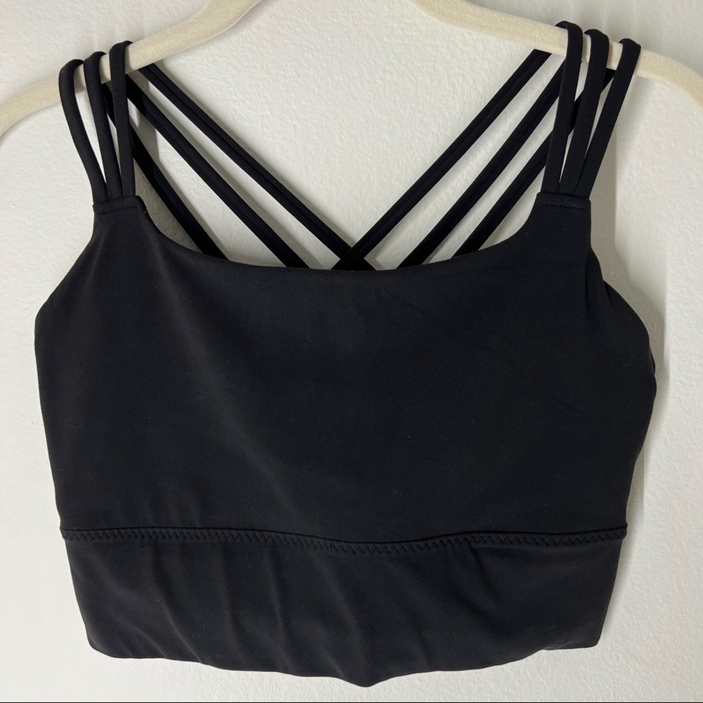 Athleta Black Criss Cross Back Sports Bra